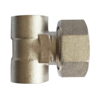   DELTA T osztó végelem, tömítő gyűrűvel, 1"Bx1/2"Bx1/2"B