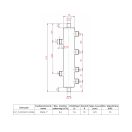 DELTA 6 csonkos inox hidraulikus váltó szigeteléssel, 1”, 6.6 m3/h