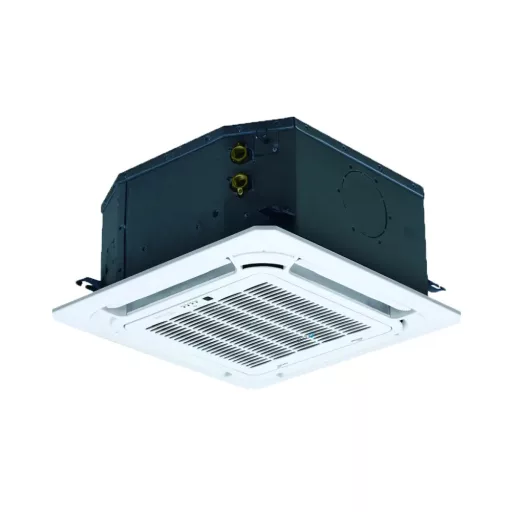 CONCEPT MKD kazettás mennyezeti fan-coil fehér előlappal és réz csőcsatlakozókkal