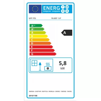   FÉG F8.60EF ERP energiatakarékos parapetes gázkonvektor parapet szett nélkül bézs színben, 5.8 kW