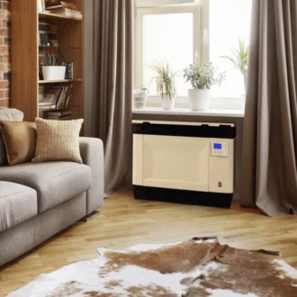   FÉG F8.60EF ERP energiatakarékos parapetes gázkonvektor parapet szett nélkül bézs színben, 5.8 kW