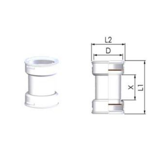   TRICOX FKU20 kuplung idom (toldó) flexibilis rendszerhez 80 mm