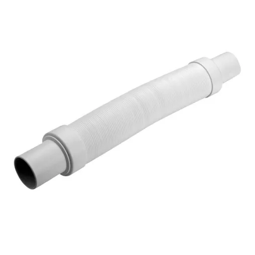 McAlpine FLX-CCS6P flexibilis bekötőcső 40x40 mm fehér PVC, harmonikás középső résszel