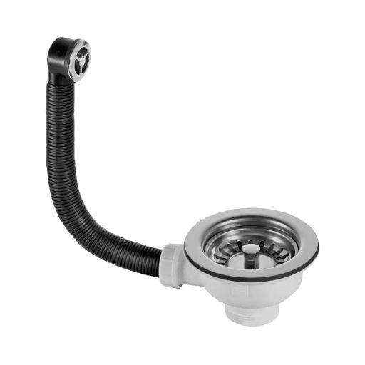 MCALPINE HC160-FS mosogatótálca leeresztőszelep kerek túlfolyóval, 6/4", D114 mm