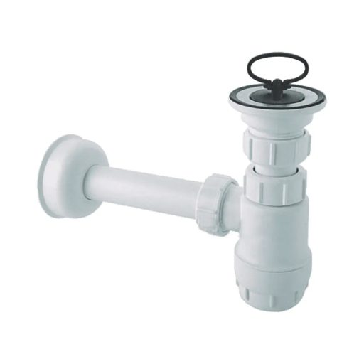 MCALPINE HC1L műanyag mosdó búraszifon 60mm-es oldható leeresztőszeleppel, 5/4" x 32mm