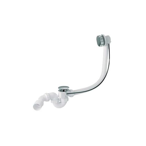 MCALPINE HC31-CPB automata kádleeresztő túlfolyóval, króm, fém gombbal