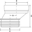 MCALPINE HC38 WC-bekötő excenter 4 cm elhúzással