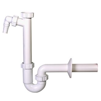   MCALPINE HC7-40 mosogató csőszifon, mosogatógép csatlakozóval, 6/4"x40mm