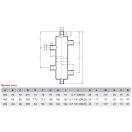DELTA 4 csonkos inox hidraulikus váltó szigeteléssel, 5/4" , 7.2 m3/h