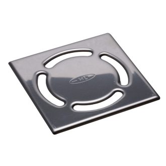   HL 037PR.1E inox lefolyórács Primus szifonbetétes rácstartókhoz, 115 x 115 mm