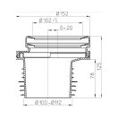 HL 200/1 excenteres WC bekötő DN110