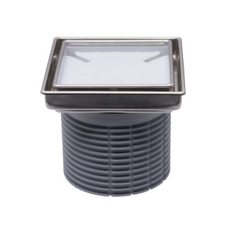   HL 3020 csempézhető padlóösszfolyó rács inox kerettel, DN110, 132 x 132 mm