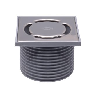   HL 37N rácstartó padlóösszefolyóhoz inox ráccsal, DN110, 123 x 123 mm
