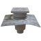 HL 616HSW/1 Perfekt kültéri víznyelő függőleges kifolyóval és gallérral, DN110,  244 x 244 mm