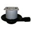 X HL 90Pr - 3000 padlóösszefolyó vízszintes kifolyóval 115 x 115 mm inox ráccsal