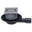 X HL 90Pr padlóösszefolyó vízszintes kifolyóval 115 x 115 mm inox ráccsal