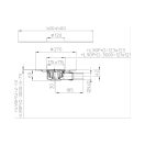 X HL 90PrD padlóösszefolyó vízszintes elfolyóval, szigetelő gallérral