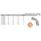 FixTrend Inox press 2 tokos ív 90°, 54 mm