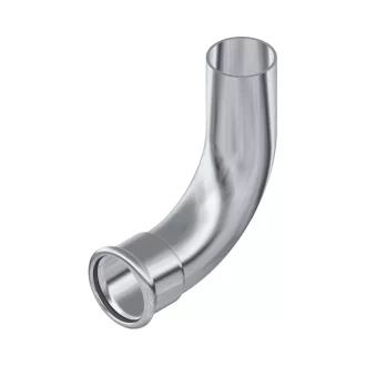 FixTrend Inox press 90 fokos tokos ív 108 mm, rozsdamentes press könyök idom