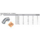 FixTrend Inox press 2 tokos ív 45°, 15 mm