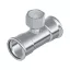 FixTrend Inox press T-idom belső menetes ággal, 35 mm préscsatlakozókkal, rozsdamentes acél