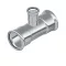 FixTrend Inox press szűkített T-idom, 76.1 - 22 - 76.1 mm