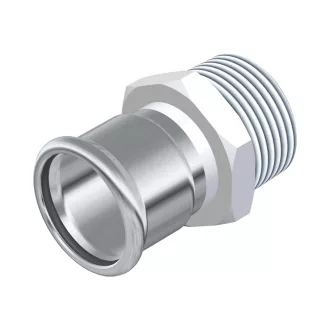   FixTrend Inox press külső menetes átmeneti idom, 15 mm x 3/4"