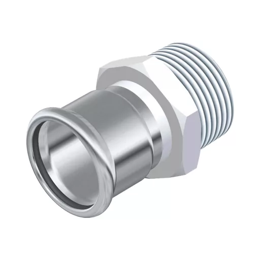 FixTrend Inox press külső menetes átmeneti idom, 18 mm x 3/4"