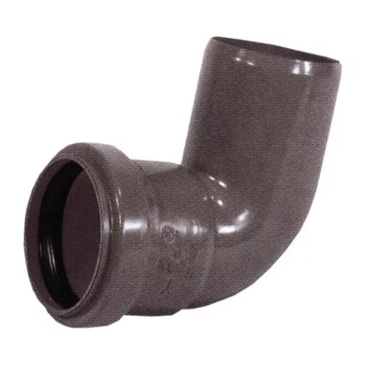 PIPELIFE KAB PVC lefolyó könyök 90°, 110 mm, barna tokos idom termékfotó
