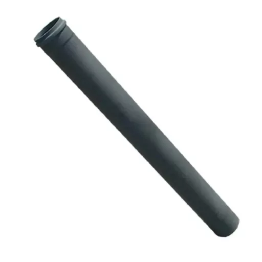 Szürke tokos PVC lefolyócső, 63 mm átmérőjű, ferde nézetből