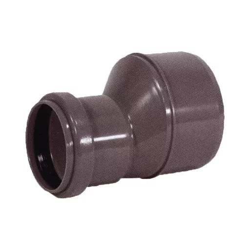 PIPELIFE KAR PVC lefolyó szűkítő idom 63/50 mm barna tokos csatlakozással