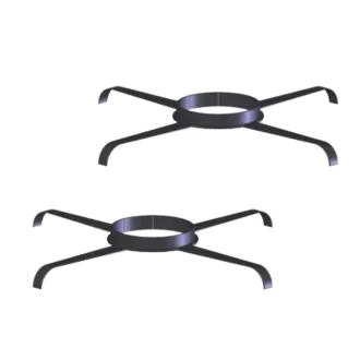 Fekete Tricox KP80 központosító gyűrű négy lábbal, 2 db, D110 mm csőhöz