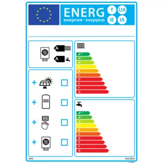 BAXI Luna Century 35 ERP fali kondenzációs kombi kazán elölnézetből, LCD kijelzővel