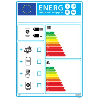 BAXI Luna Century 40 ERP fali kondenzációs kombi kazán elölnézet, LCD kijelzővel
