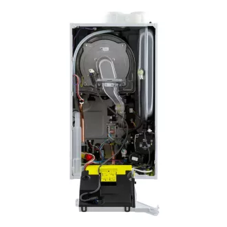 BAXI Luna Compact 1.24 ERP fali kondenzációs gázkazán fehér burkolattal, LCD kijelzővel, elölnézet