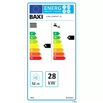   BAXI Luna Compact 32 ERP fali kondenzációs kombi gázkazán
