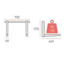 RODIGAS MS 242 klímatartó konzol 700 mm hosszú felfogató sínnel, 465 mm