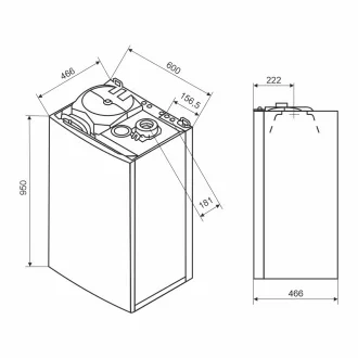   BAXI Nuvola Duo-Tec 24+ ERP fali kondenzációs hőközpont 45 literes inox tárolóval, 20kW