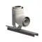 Tricox PABK50 koncentrikus 87°-os bekötő könyök PPs/alu 60/100 mm fém tartósínnel