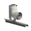 TRICOX PABK60 koncentrikus bekötő könyök 87° tartó sínnel PPs/alu 80/125 mm