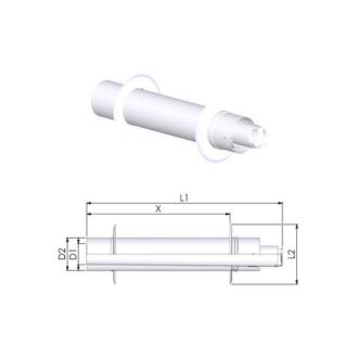   TRICOX PAPA50 koncentrikus vízszintes parapet PPs/alu 60/100 mm