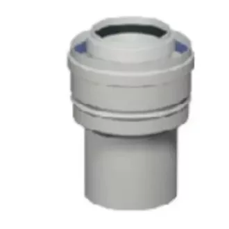 Tricox PBÖ7005 PPs/alu bővítő idom 100/150-110/160 mm, szürke koncentrikus műanyag csőelem
