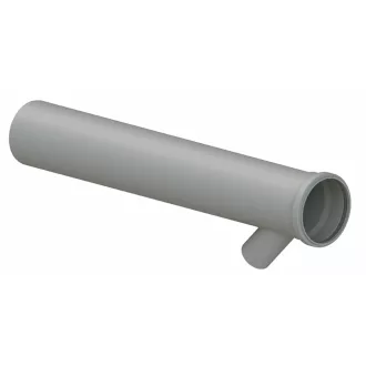 Tricox PEL2090 szürke PPs egyfalú gyűjtőcső oldalsó 45°-os ágcsonkkal, 160/80 mm