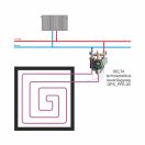 X DELTA termosztatikus keverőegység (max:40m2 padló fűtésre) + Evosta 40-70/130