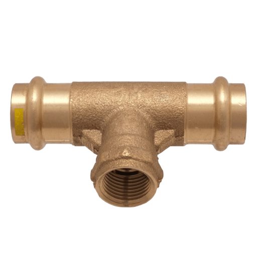 IBP PG4130G réz press T-idom, gázra, menetes ággal 22-3/4"B-22mm