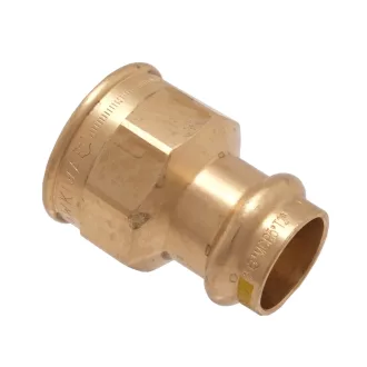 IBP PG4270G réz Press átmeneti idom belső menettel, gázra, 22mm x 3/4" hatlapú testtel