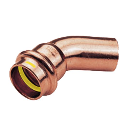 IBP PG5040 réz press ív, gázra, 45°, 1 tokos, 28mm