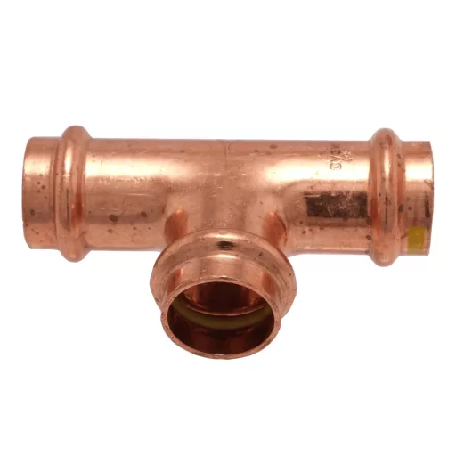 IBP PG5130 réz press egál T-idom gázra, 22 mm, sárga tömítőgyűrűs press csatlakozásokkal