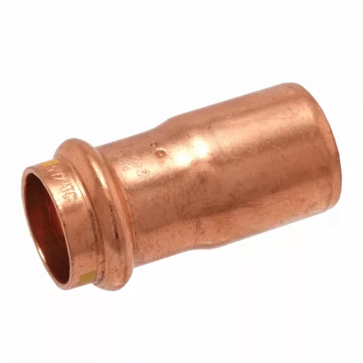 IBP PG5243 réz press szűkítő gázra, 22-18mm, tokos csatlakozással, préskarimás peremmel