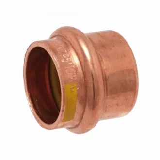 IBP PG5301 réz press kupak gázra, 18 mm, sárga jelölőcsíkkal, préselő véggel